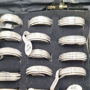 Stainless Steel Men's Rings - Silver